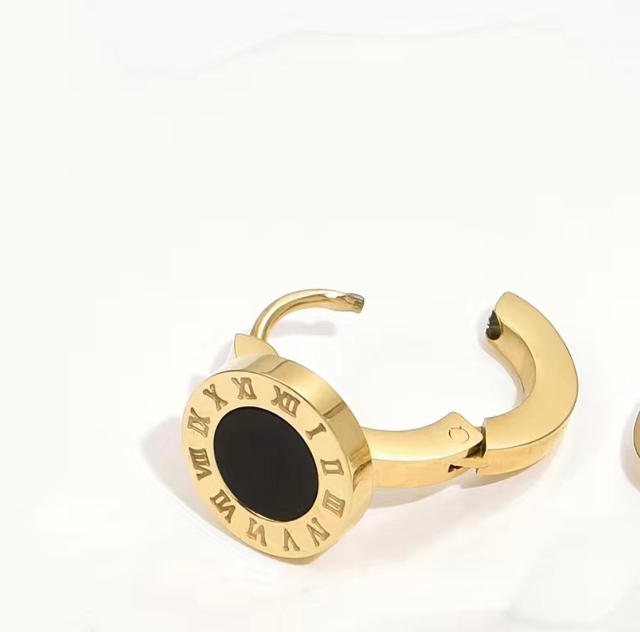 Roman Numeric Small Hoop Earrings